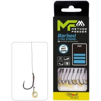 Carlige Legate Mikado Method Feeder Rig Cu Banda X-tra Strong, Nr.10, 0.12mm, 10cm, 8buc/pac Carlige Legate Mikado Method Feeder Rig Cu Banda X-tra Strong, Nr.10, 0.12mm, 10cm, 8buc/pac