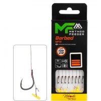 Carlige Legate MIKADO Method Feeder Rig MF14 With Push Stop, 10cm, Nr. 4, 8buc/pac