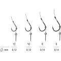 Carlige Legate Method Feeder KONGER pe Spin Kamatsu Chinu Fir Textil, Nr.8, 0.14mm, 10cm, 5buc/pac Carlige Legate Method Feeder KONGER pe Spin Kamatsu Chinu Fir Textil, Nr.8, 0.14mm, 10cm, 5buc/pac