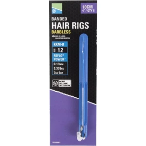 Carlige Legate PRESTON KKM-B Banded Hair Rigs, Nr.14, 38cm, 8buc/pac