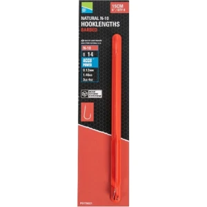 Carlige Legate PRESTON Natural N-10, Nr.18, 15cm, 8buc/pac