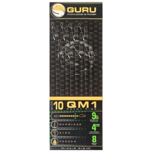Carlige legate Guru QM1 Standard Hair Rig Barbless Nr.10 Carlige legate Guru QM1 Standard Hair Rig Barbless Nr.10