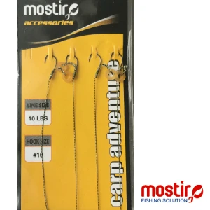 MOSTIRO FEEDER RIG WITH PELLET BAND IN BRAID LINE 10 LBS HOOK NO 12 (4 BUC)