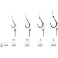 Rig Konger Kamatsu Iseama Method Feeder Cu Spin,  Monofilament, Nr.8, 0.25mm, 10cm, 5buc/pac Rig Konger Kamatsu Iseama Method Feeder Cu Spin,  Monofilament, Nr.8, 0.25mm, 10cm, 5buc/pac