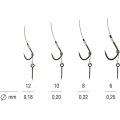Rig Konger Kamatsu Kantousure Method Feeder Cu Spin,  Monofilament, Nr.6, 0.25mm, 10cm, 5buc/pac Rig Konger Kamatsu Kantousure Method Feeder Cu Spin,  Monofilament, Nr.6, 0.25mm, 10cm, 5buc/pac