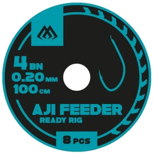Carlige Legate MIKADO Clasic Feeder Rigs Aji Feeder, Nr.12 BN, 0.14mm, 100cm, 8buc/pac