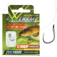 Carlige Legate Nevis Crap Barbless, Nr.12, 0.20mm, 40cm, 10buc/pac