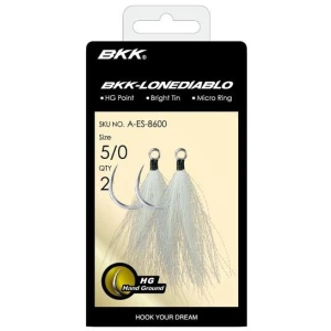 Carlige BKK Lone Diablo Bucktail Teaser, Nr.4/0, 2buc/pac