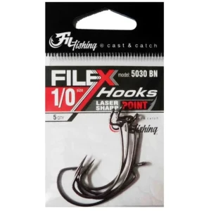 Carlige Filfishing Offset 5030 Black Nickel, Nr.1/0,  5buc/pac