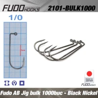 Carlige Fudo AB Jig Black Nickel Nr.1/0, 1000buc/bulk