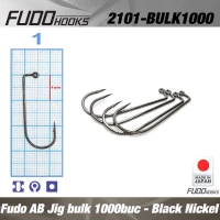 Carlige Fudo AB Jig Black Nickel Nr.1 1000buc/bulk