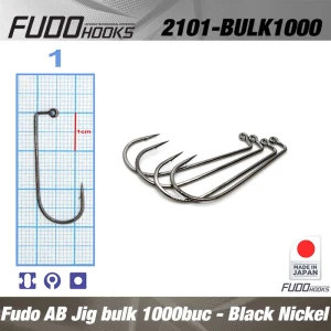 Carlige Fudo AB Jig Black Nickel Nr.1 1000buc/bulk Carlige Fudo AB Jig Black Nickel Nr.1 1000buc/bulk