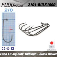 Carlige Fudo Ab Jig Black Nickel Nr.2/0, 1000buc/bulk Carlige Fudo Ab Jig Black Nickel Nr.2/0, 1000buc/bulk