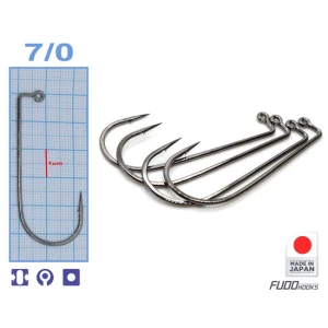 Carlige Fudo AB Jig Black Nickel Nr 7/0 (Bulk500) Carlige Fudo AB Jig Black Nickel Nr 7/0 (Bulk500)