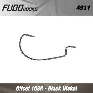 Carlige Fudo Offset 108R 4911 BN Black Nickel nr.1/0  4buc/plic Carlige Fudo Offset 108R 4911 BN Black Nickel nr.1/0  4buc/plic