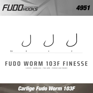 Carlige Fudo Worm 103F Finesse Nr.2 10buc/plic Carlige Fudo Worm 103F Finesse Nr.2 10buc/plic