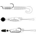Carlige GAMAKATSU Worm Offset RB Nano Alpha, Nr.5/0, 6buc/pac