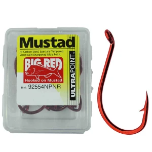 Carlige MUSTAD 92554NPNR Ultrapoint Beak Bait Heavy Big Red Nr.5/0, 7buc/pac