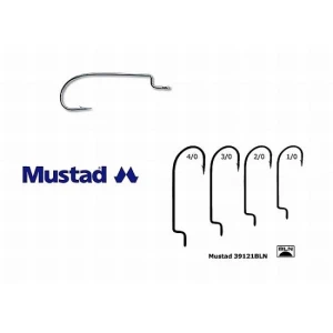 Carlige Mustad Offset M39121 BLN Worm Nr.1/0 7buc/plic