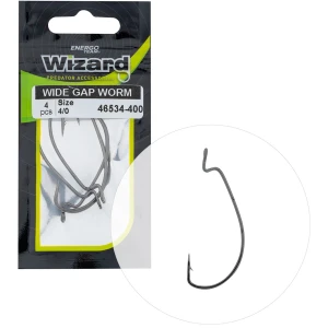 Carlige Offset Energo Team Wizard Worm Wide Gap Nr.3/0, 4buc/pac