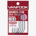 Carlige Offset Vanfook Worm-45B NS Black Slim Upper Offset Hooks Nr.2/0, 7buc/plic