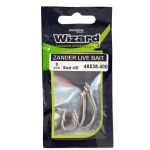 Carlige Wizard Zander Live Bait Pro Perch Momeala Vie, Nr.4/0, 3buc/plic   
