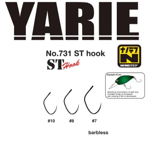 Carlige Yarie Jespa 731 ST Nanotef Barbless Nr.10 15buc/plic Carlige Yarie Jespa 731 ST Nanotef Barbless Nr.10 15buc/plic