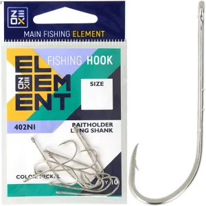 Carlige ZEOX Hook Baitholder Long Shank 402NI, Nr.3/0, 10buc/pac