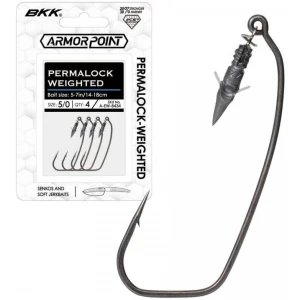 Jig BKK Offset Armor Point Permalock Weighted, 2.60g, Nr. 2/0, 4buc/pac Jig BKK Offset Armor Point Permalock Weighted, 2.60g, Nr. 2/0, 4buc/pac