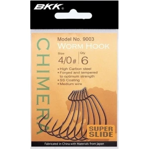 Jig Offset BKK Chimera Wide Gap Worm Hook Super Slide Coating, Nr.3/0, 6buc/pac Jig Offset BKK Chimera Wide Gap Worm Hook Super Slide Coating, Nr.3/0, 6buc/pac