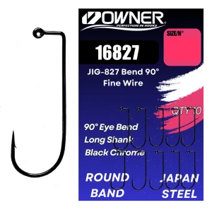 Jig Owner Amaz Nelestat 16827 JIG-827 Bend 90° Fine Wire Nr.1/0, 10buc/pac Jig Owner Amaz Nelestat 16827 JIG-827 Bend 90° Fine Wire Nr.1/0, 10buc/pac