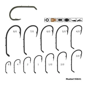 CARLIG MUSTAD BRONZ OCHET 2 SPINI FORJAT Nr 7/0