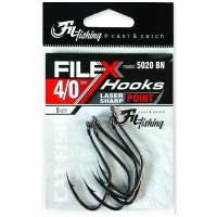 Carlige Filfishing Filex Seria 5020 Black Nickel, Nr.4/0, 5buc/pac