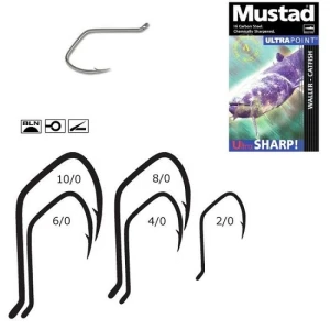 Carlige pentru Somn Mustad Ultra Sharp Black Nickel, Nr.1/0, 7buc/pac Carlige pentru Somn Mustad Ultra Sharp Black Nickel, Nr.1/0, 7buc/pac