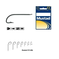 Carlig Mustad Cristal Negru Fin Tija Lunga  Nr10 10 Buc/plic