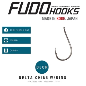 CARLIGE FUDO DELTA CHINU W/RING BN-0101 Nr. 8 Black Nickel 10buc/plic
