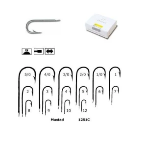 Carlig Mustad 1251C cu Tija Lunga si Protectie Anticoroziva Nr.6 Carlig Mustad 1251C cu Tija Lunga si Protectie Anticoroziva Nr.6