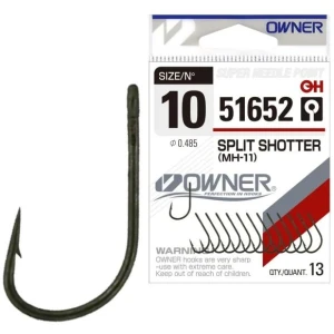 Carlig OWNER 51652 MH-11 Split Shotter Dark Green, Nr.8, 13buc/pac