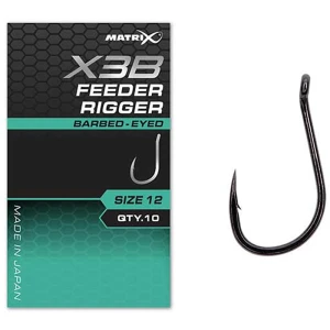 Carlige Feeder MATRIX X3B Feeder Rigger , Barbed, Nr.10, 10buc/pac