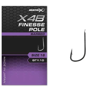 Carlige Feeder MATRIX X4B Finesse Pole, Barbed, Nr.20, 10buc/pac
