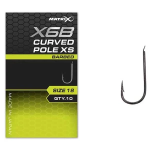 Carlige Feeder MATRIX X6B Curved Pole, Barbed, Nr.16, 10buc/pac