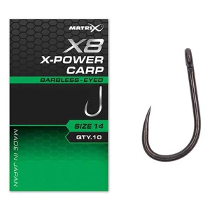 Carlige Feeder MATRIX X8 Power Carp, Barbless, Nr.12, 10buc/pac