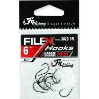 Carlige Filfishing 3020 Black Nickel Cu Paleta, Nr.10, 10buc/pac