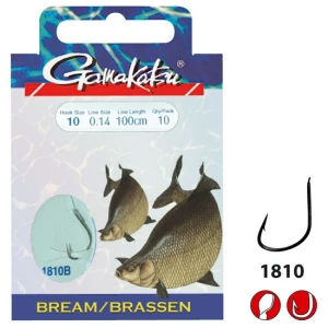 Carlige Gamakatsu Legate Bream Feeder LS-1810 Nr:10 0.14mm 10buc/plic      Carlige Gamakatsu Legate Bream Feeder LS-1810 Nr:10 0.14mm 10buc/plic