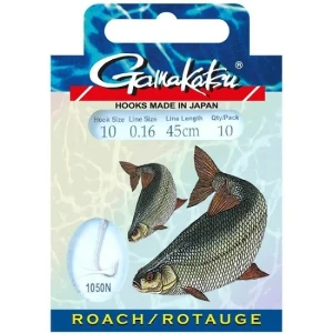 Carlige Gamakatsu Legate Roach Carlig 10 + Fir 0.14mm 10buc/plic 