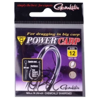 Carlige Gamakatsu Power Carp Black Barbless, Nr.10, 15buc/pac