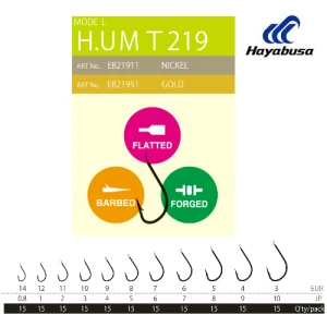 Carlige HAYABUSA UMT 219GO Nr.10, 15buc/pac