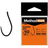 Carlige KONGER Methodman Diamond Grip Titanium Grey, Nr.14, 10buc/pac Carlige KONGER Methodman Diamond Grip Titanium Grey, Nr.14, 10buc/pac