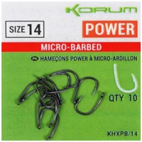 Carlige KORUM Xpert Power Hook Micro-Barbed Nr.14, 10buc/plic