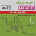Carlige Korum Xpert Maggot Barbed Hooks Nr.16, 10buc/pac